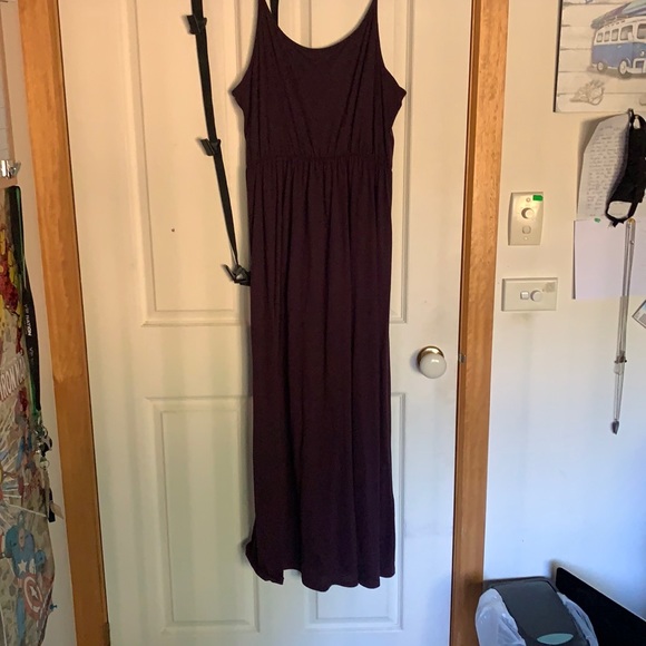 Maxi Plum Purple Spaghetti straps SIZE L - Picture 2 of 5